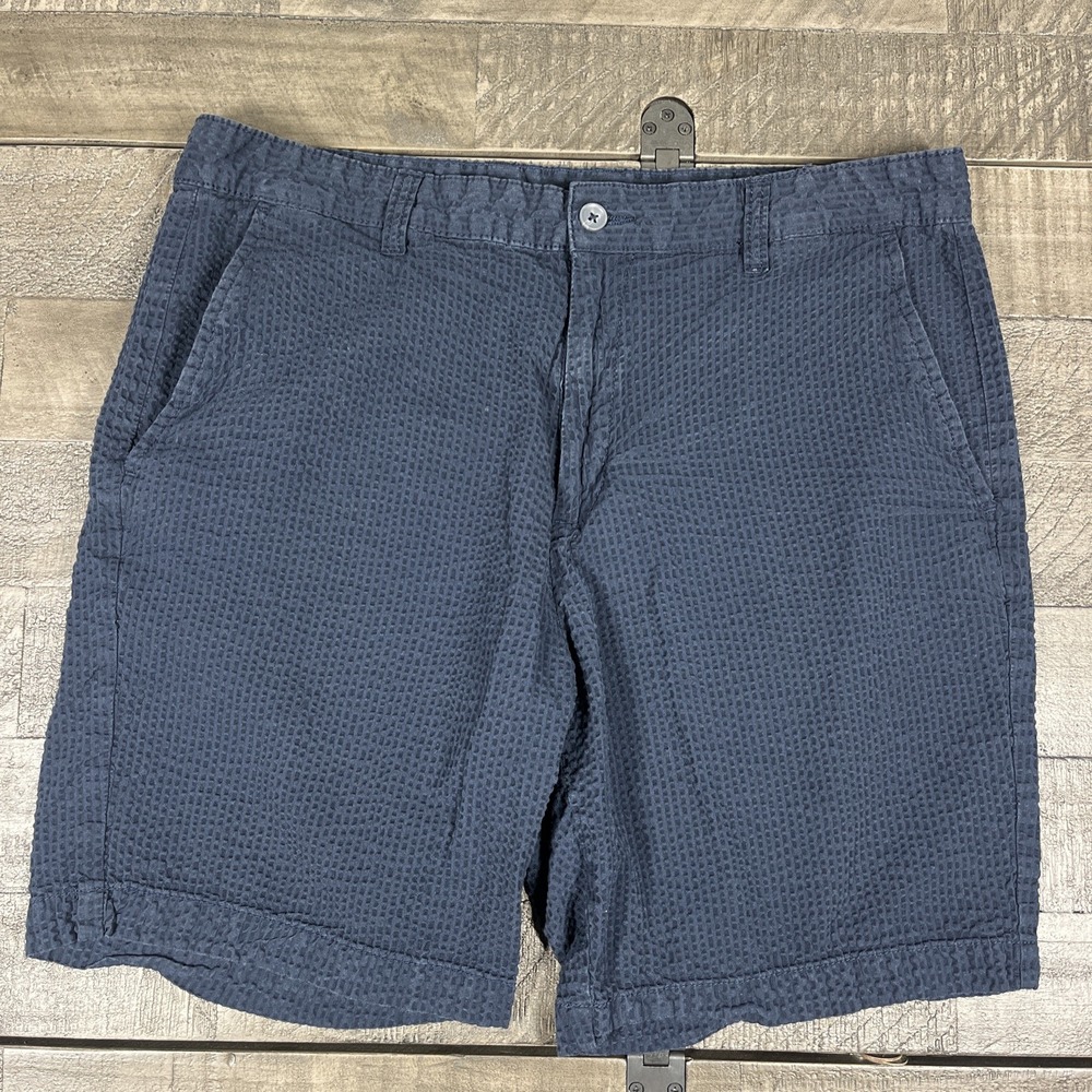 Slate & Stone‎ Shorts Mens 34 Blue Taupe Patterned
